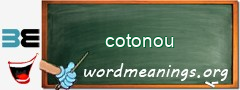 WordMeaning blackboard for cotonou